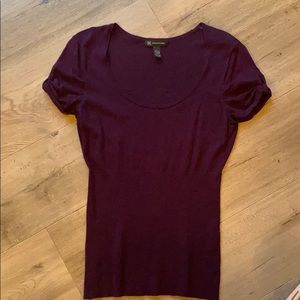 Plum Knit Short Sleeved Sweater